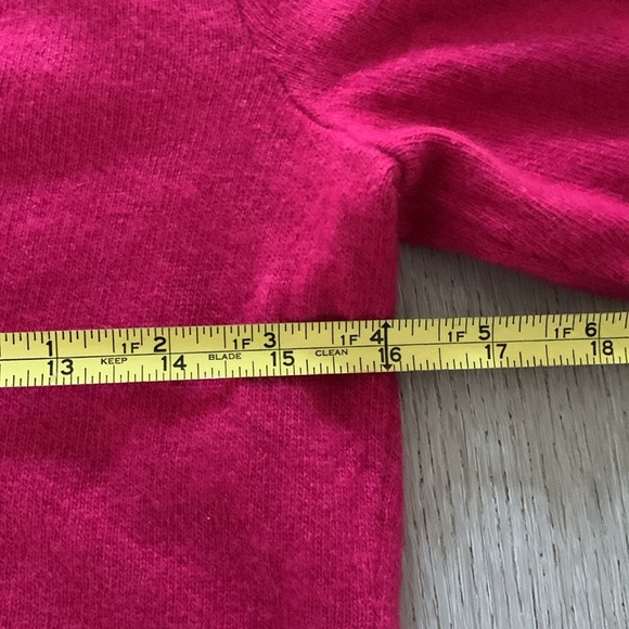 Ralph Lauren Sport Italian Merino‎ Wool Pink V Neck Long Sleeve Sweater Size M - Picture 6 of 7